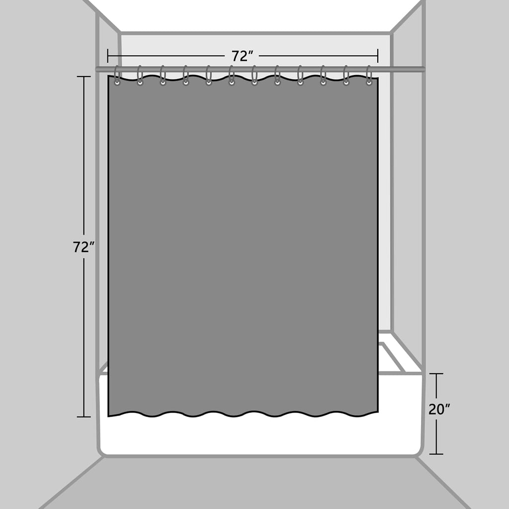 EurCross EVA Clear Shower Curtain or Liner 72 x 72 inches,Transparent Heavy Duty Clear Design Shower Liner with Geometric 3D Pattern,Waterproof Shower Curtains for Bathroom with 3 Weighted Magnets