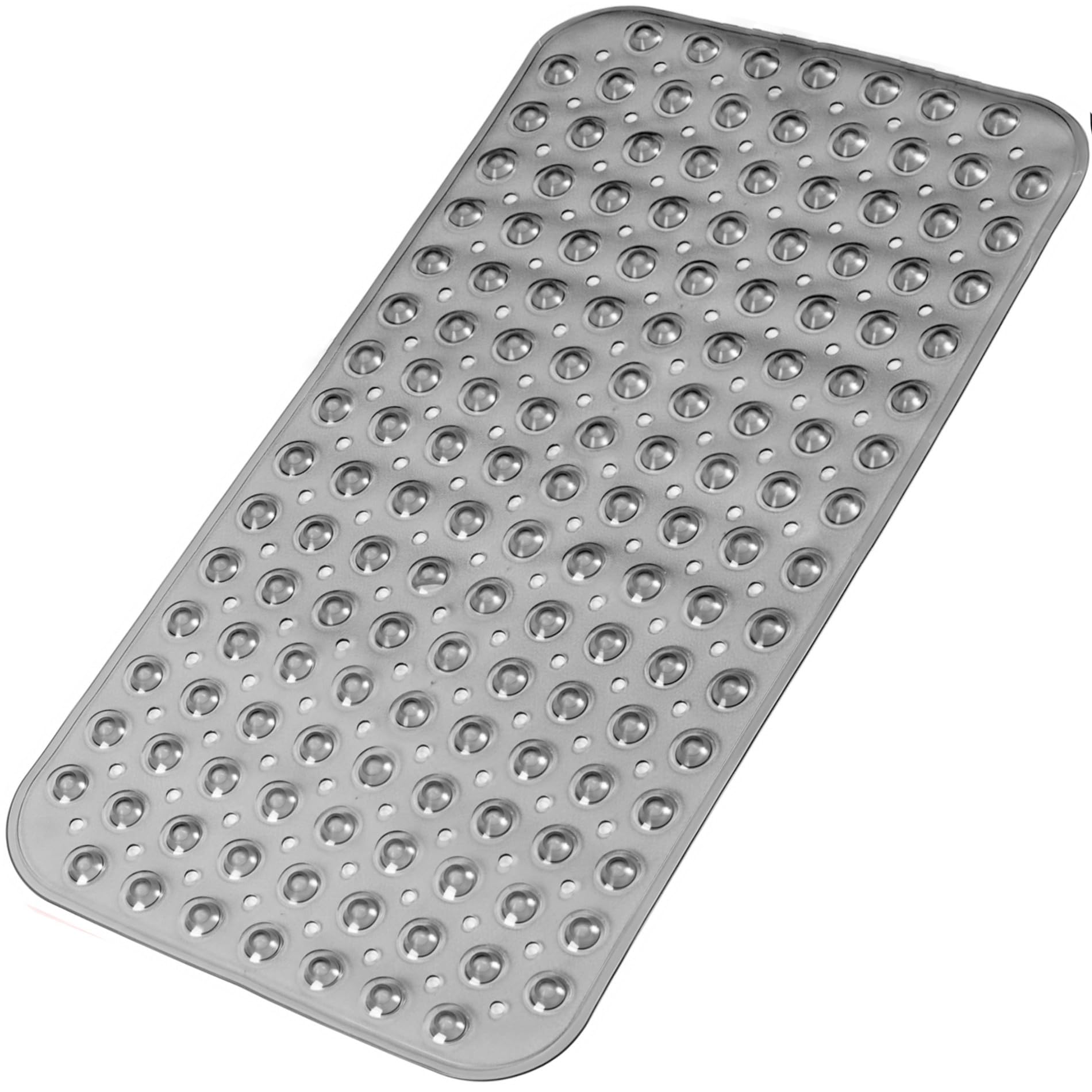 Extra Long Non Slip Bathtub Mat - 40 x 16 Inch Machine Washable Tub Mats with Suction Cups and Drain Holes for Bathroom