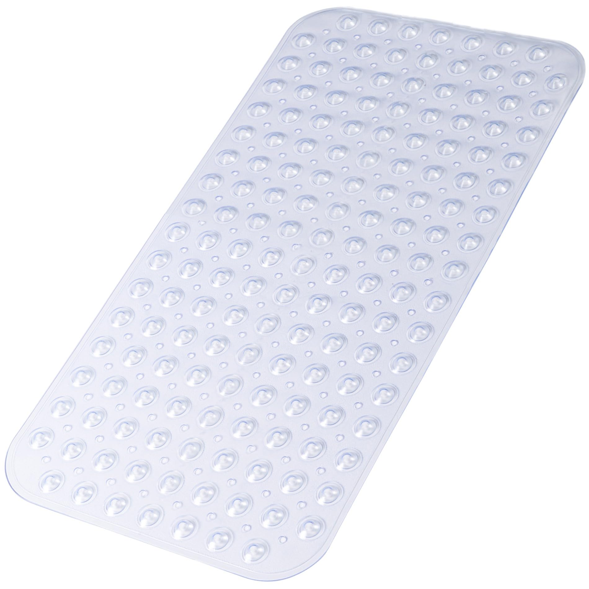 Extra Long Non Slip Bathtub Mat - 40 x 16 Inch Machine Washable Tub Mats with Suction Cups and Drain Holes for Bathroom