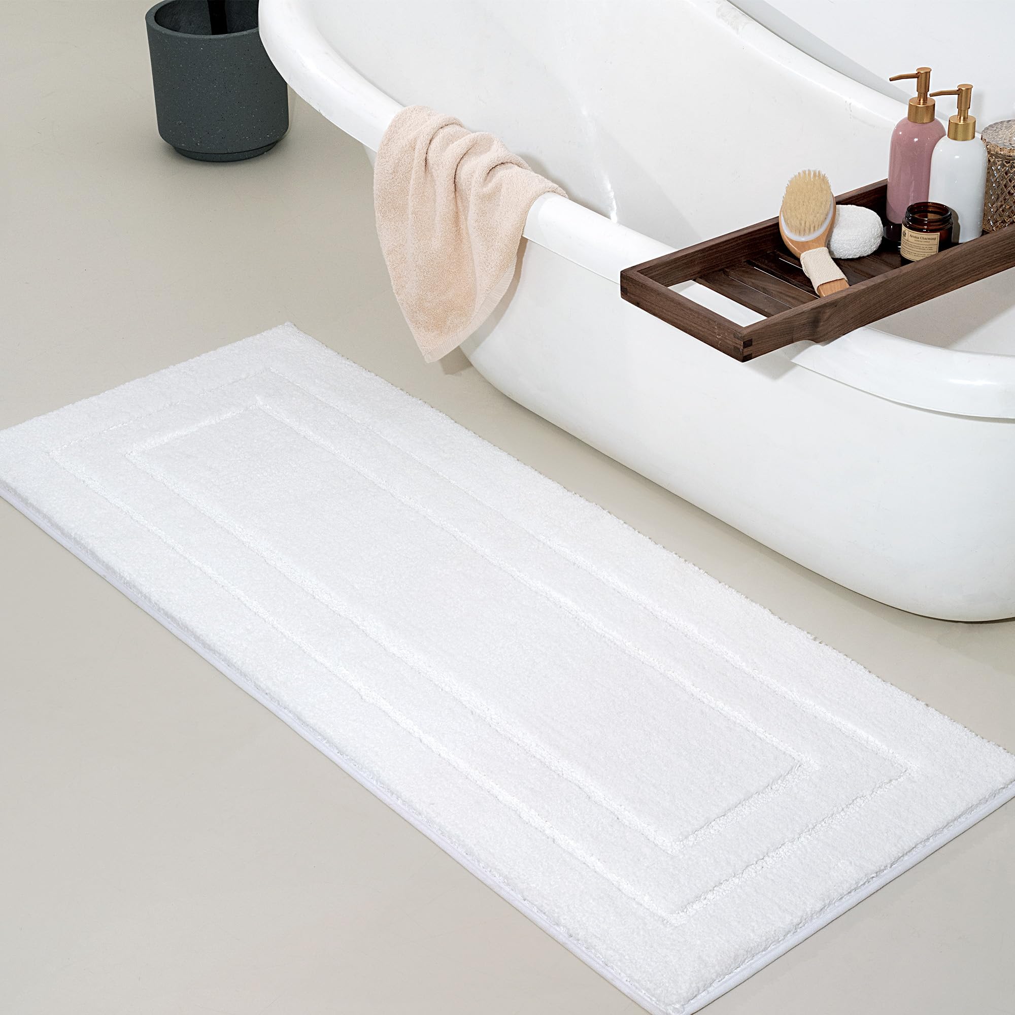 GRANNY SAYS Gray Bathroom Rugs, Bath Mats for Bathroom Non-Slip, Super Soft and Water Absorbent, Microfiber Bath Rugs, Machine Wash Dry, Bath Rugs for Floor, Tub and Shower, 16" x 24"