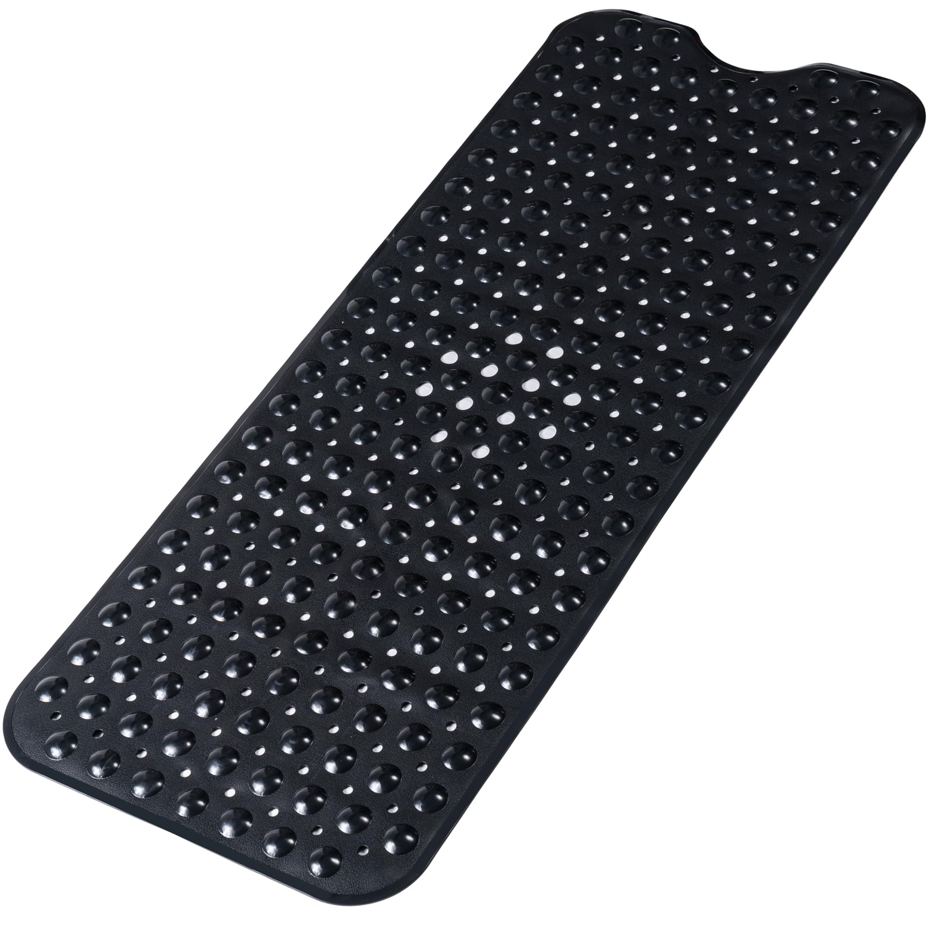 Extra Long Non Slip Bathtub Mat - 40 x 16 Inch Machine Washable Tub Mats with Suction Cups and Drain Holes for Bathroom