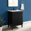 Modway Render 36" Bathroom Vanity in Walnut White