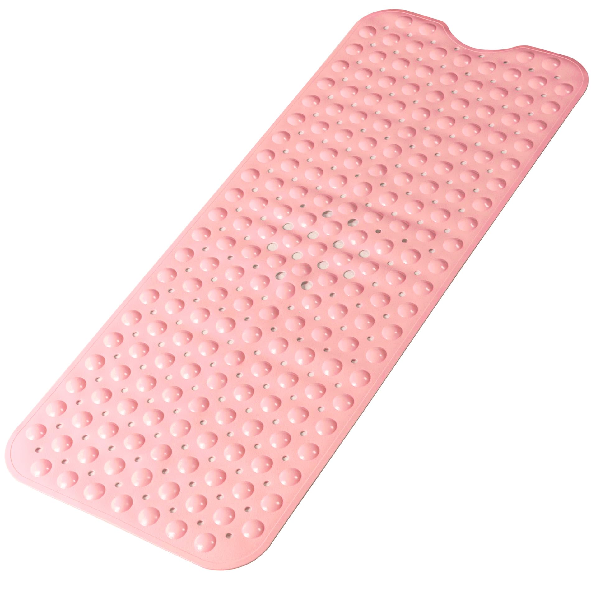 Extra Long Non Slip Bathtub Mat - 40 x 16 Inch Machine Washable Tub Mats with Suction Cups and Drain Holes for Bathroom