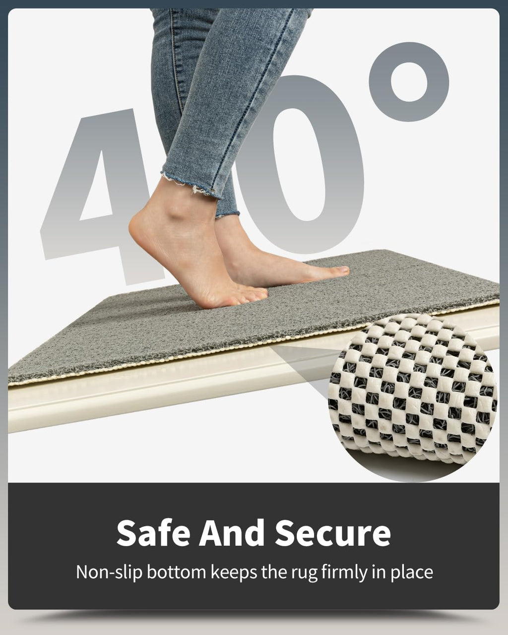 Non-Slip Bathtub Mat, 16x24 Inch, Shower Mats for Bath Tub, PVC Loofah Bathroom Mats for Wet Areas, Quick Drying Foot Scrubber Mat