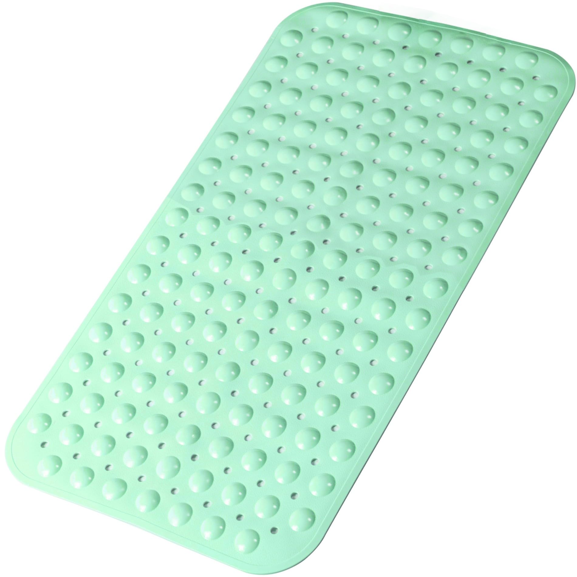 Extra Long Non Slip Bathtub Mat - 40 x 16 Inch Machine Washable Tub Mats with Suction Cups and Drain Holes for Bathroom