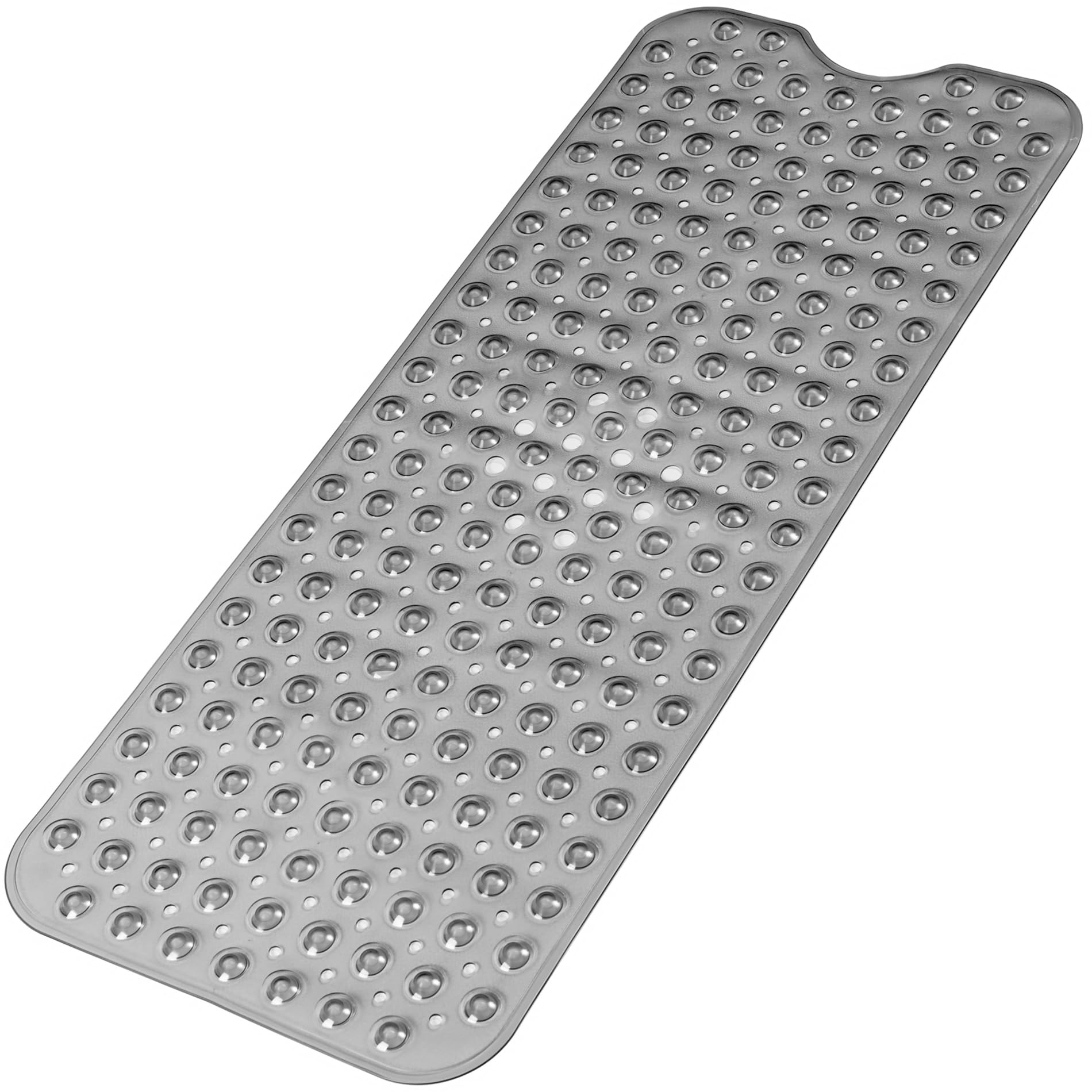 Extra Long Non Slip Bathtub Mat - 40 x 16 Inch Machine Washable Tub Mats with Suction Cups and Drain Holes for Bathroom