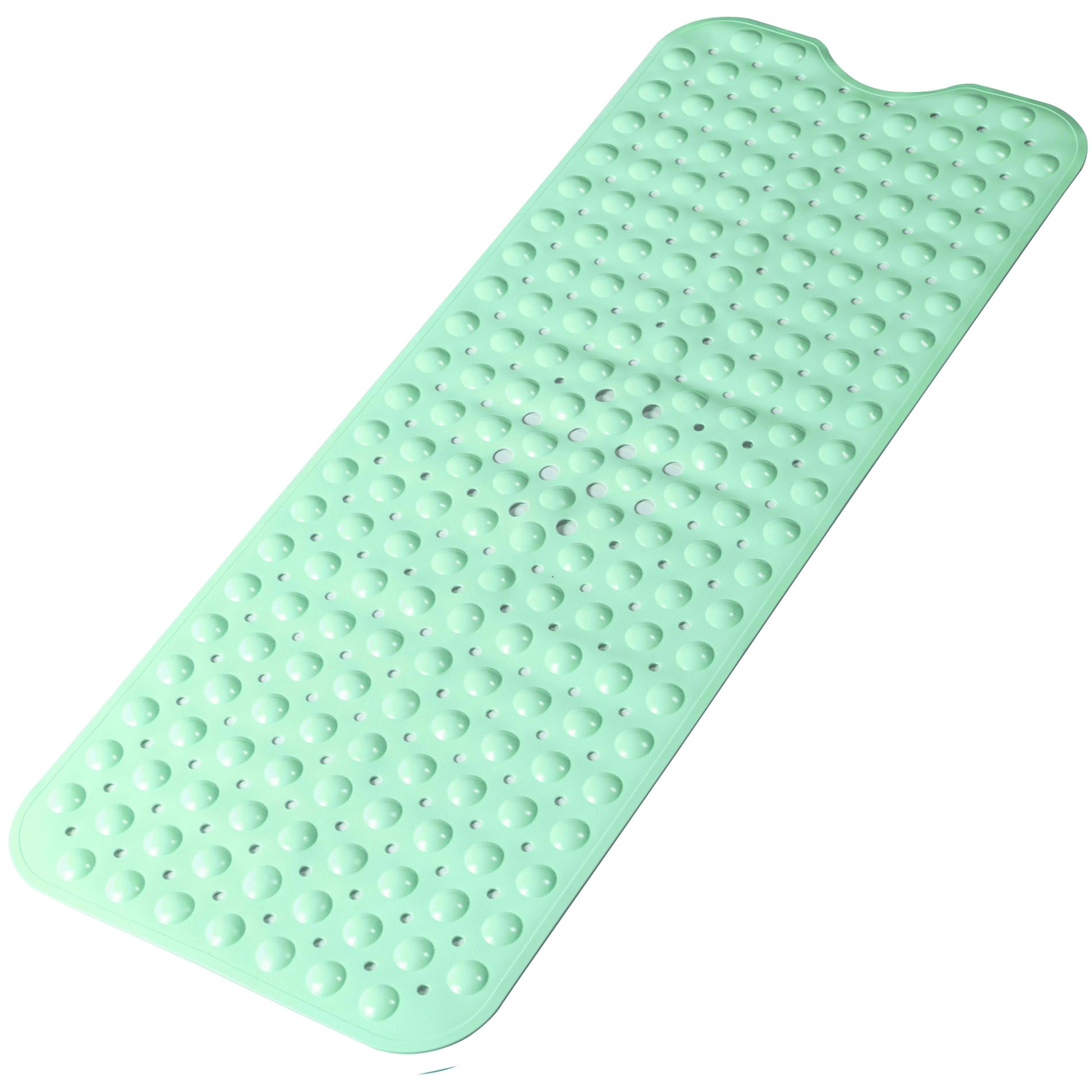 Extra Long Non Slip Bathtub Mat - 40 x 16 Inch Machine Washable Tub Mats with Suction Cups and Drain Holes for Bathroom