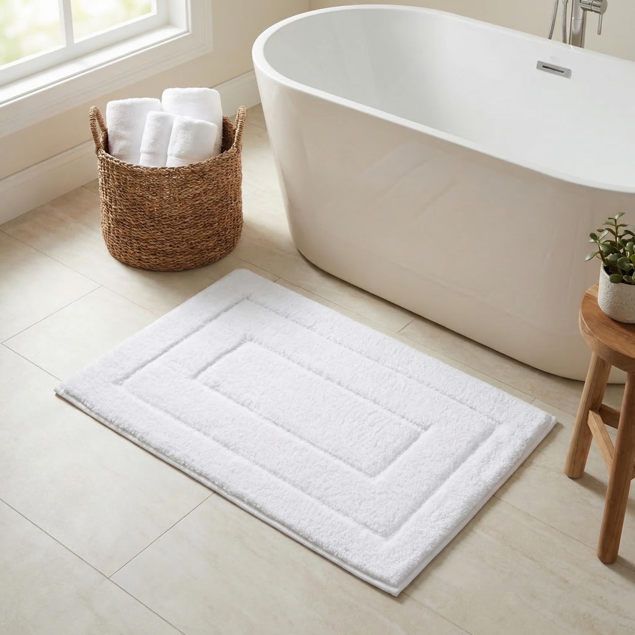 GRANNY SAYS Gray Bathroom Rugs, Bath Mats for Bathroom Non-Slip, Super Soft and Water Absorbent, Microfiber Bath Rugs, Machine Wash Dry, Bath Rugs for Floor, Tub and Shower, 16" x 24"