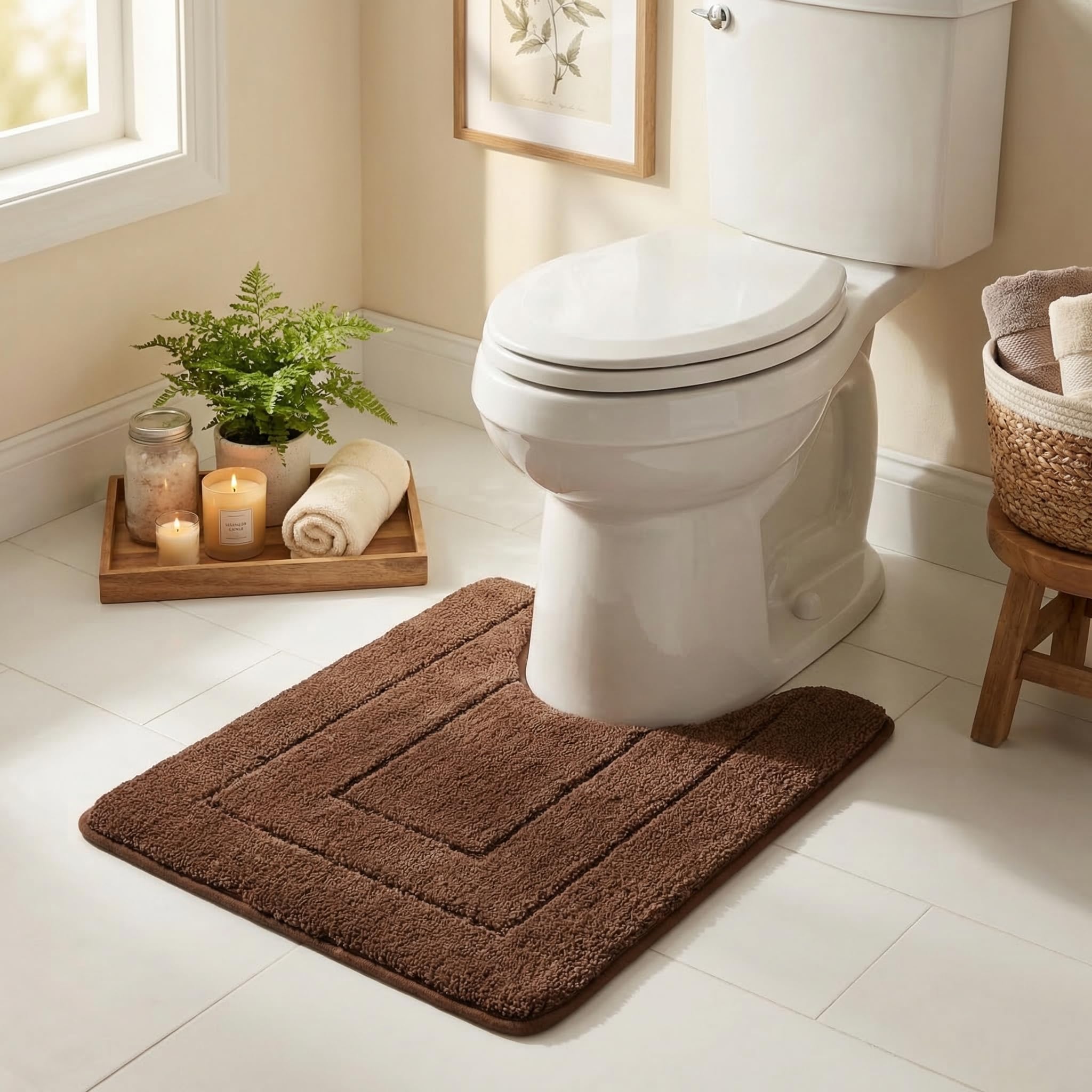 GRANNY SAYS Gray Bathroom Rugs, Bath Mats for Bathroom Non-Slip, Super Soft and Water Absorbent, Microfiber Bath Rugs, Machine Wash Dry, Bath Rugs for Floor, Tub and Shower, 16" x 24"