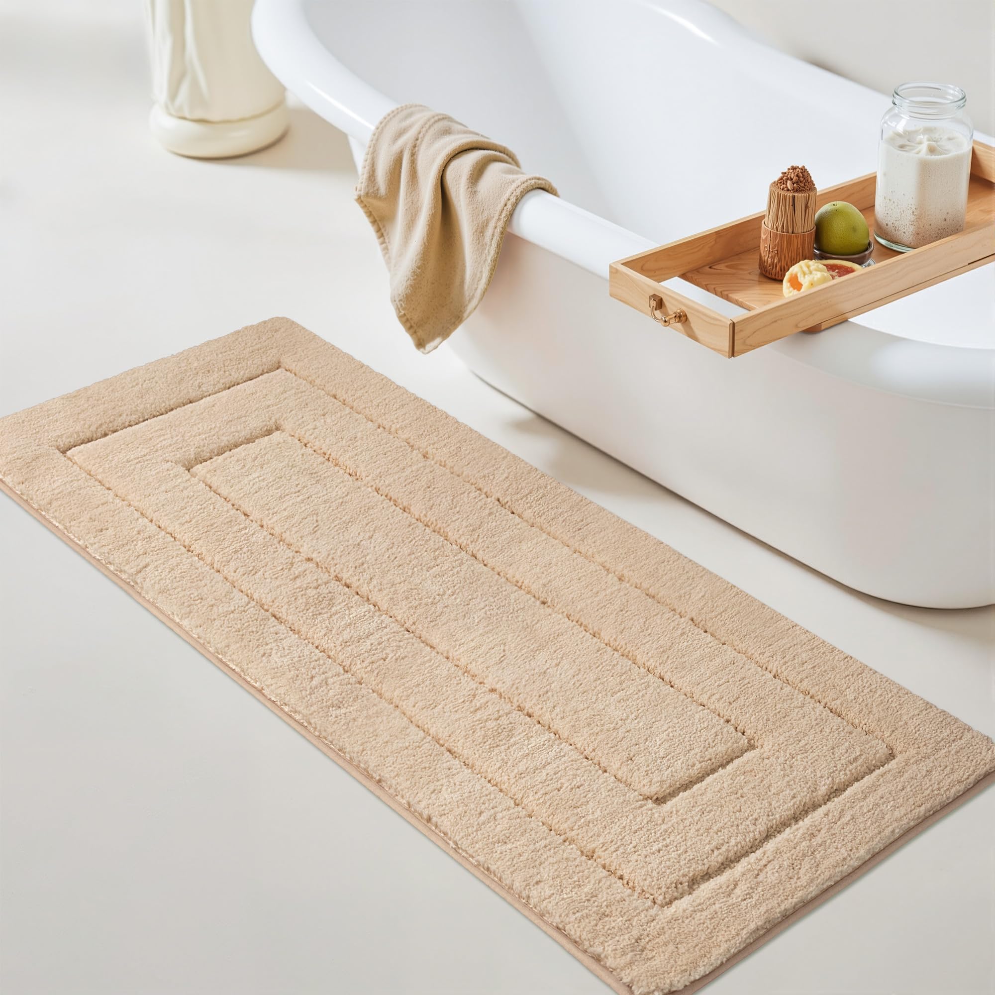 GRANNY SAYS Gray Bathroom Rugs, Bath Mats for Bathroom Non-Slip, Super Soft and Water Absorbent, Microfiber Bath Rugs, Machine Wash Dry, Bath Rugs for Floor, Tub and Shower, 16" x 24"