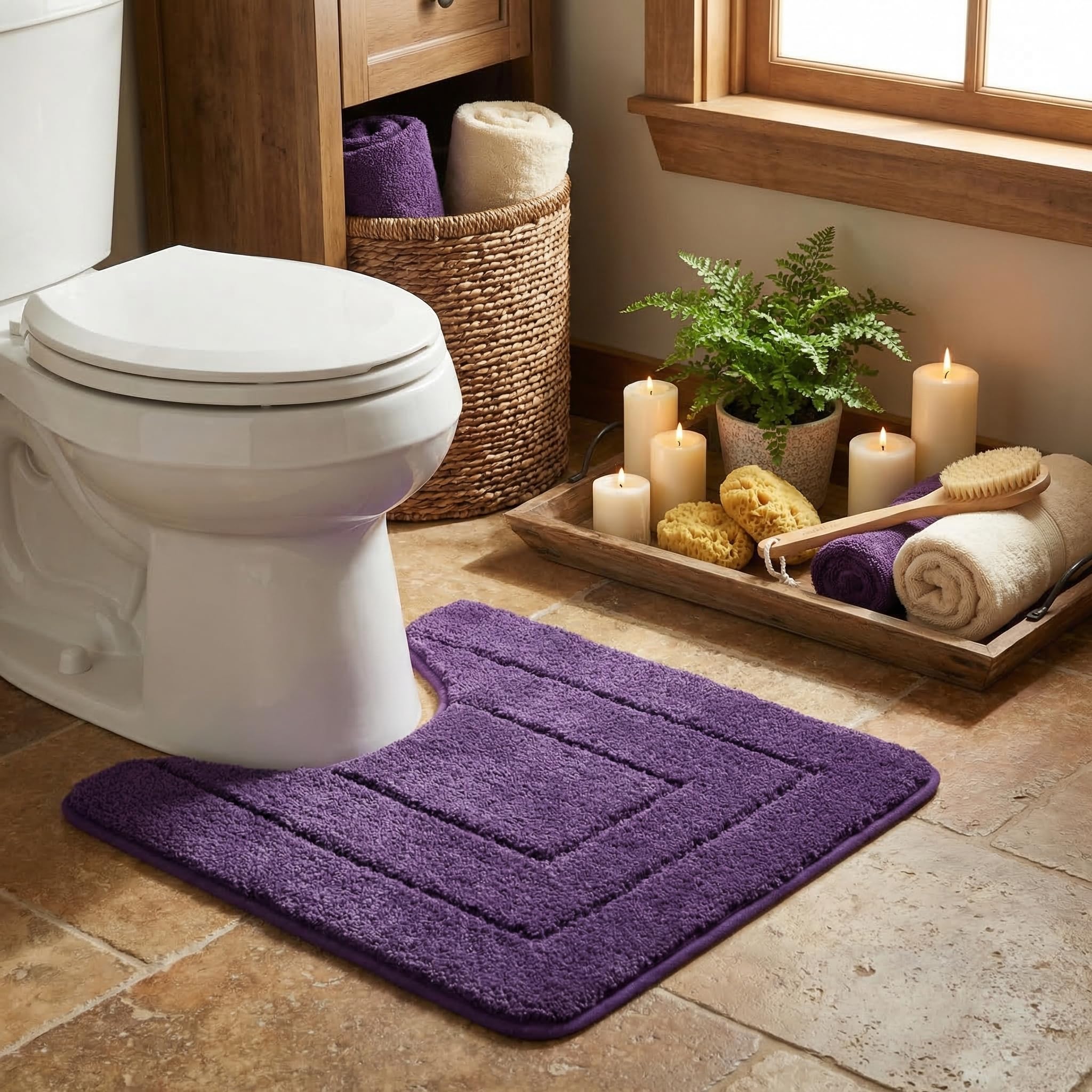 GRANNY SAYS Gray Bathroom Rugs, Bath Mats for Bathroom Non-Slip, Super Soft and Water Absorbent, Microfiber Bath Rugs, Machine Wash Dry, Bath Rugs for Floor, Tub and Shower, 16" x 24"