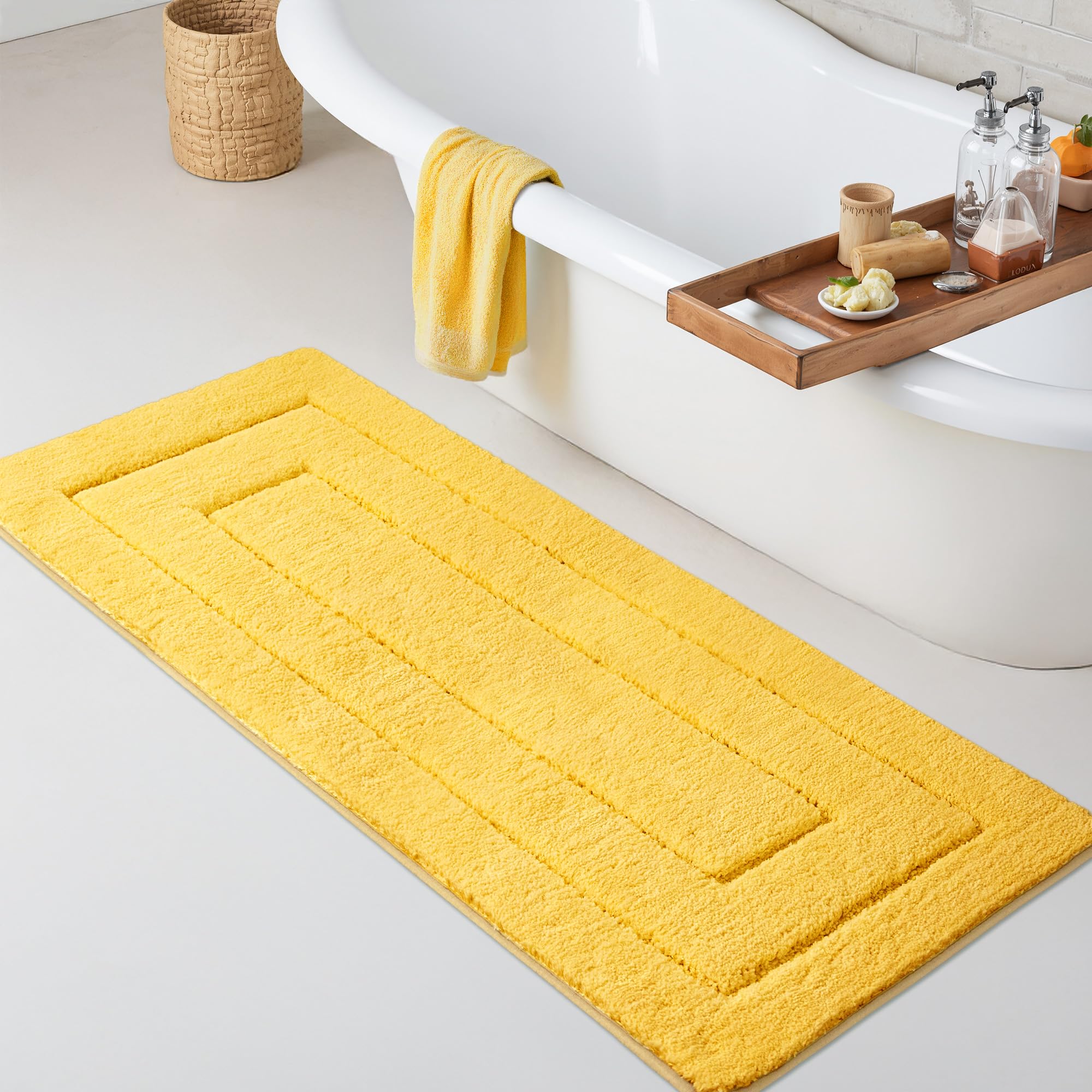 GRANNY SAYS Gray Bathroom Rugs, Bath Mats for Bathroom Non-Slip, Super Soft and Water Absorbent, Microfiber Bath Rugs, Machine Wash Dry, Bath Rugs for Floor, Tub and Shower, 16" x 24"