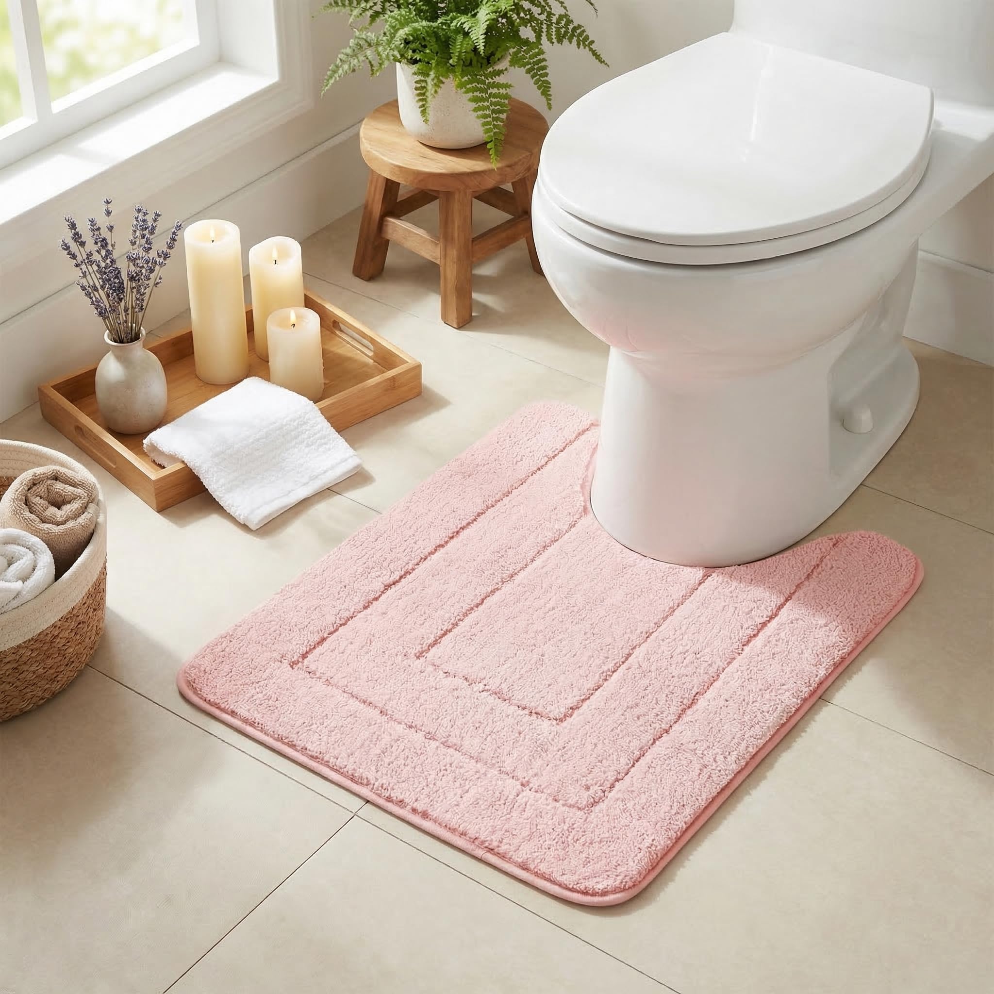 GRANNY SAYS Gray Bathroom Rugs, Bath Mats for Bathroom Non-Slip, Super Soft and Water Absorbent, Microfiber Bath Rugs, Machine Wash Dry, Bath Rugs for Floor, Tub and Shower, 16" x 24"