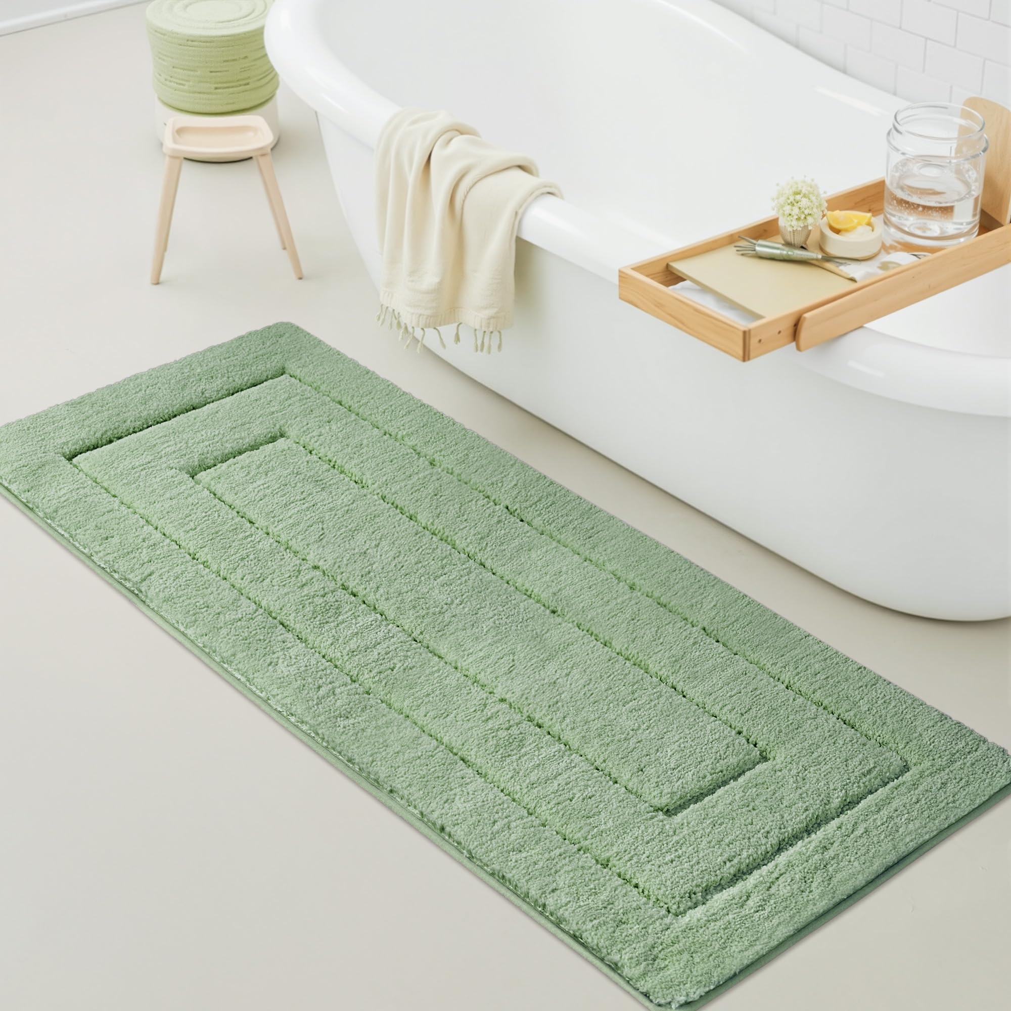 GRANNY SAYS Gray Bathroom Rugs, Bath Mats for Bathroom Non-Slip, Super Soft and Water Absorbent, Microfiber Bath Rugs, Machine Wash Dry, Bath Rugs for Floor, Tub and Shower, 16" x 24"