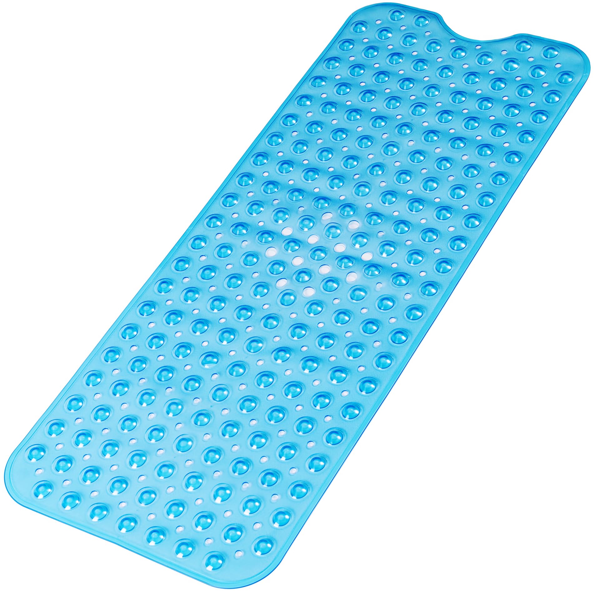 Extra Long Non Slip Bathtub Mat - 40 x 16 Inch Machine Washable Tub Mats with Suction Cups and Drain Holes for Bathroom