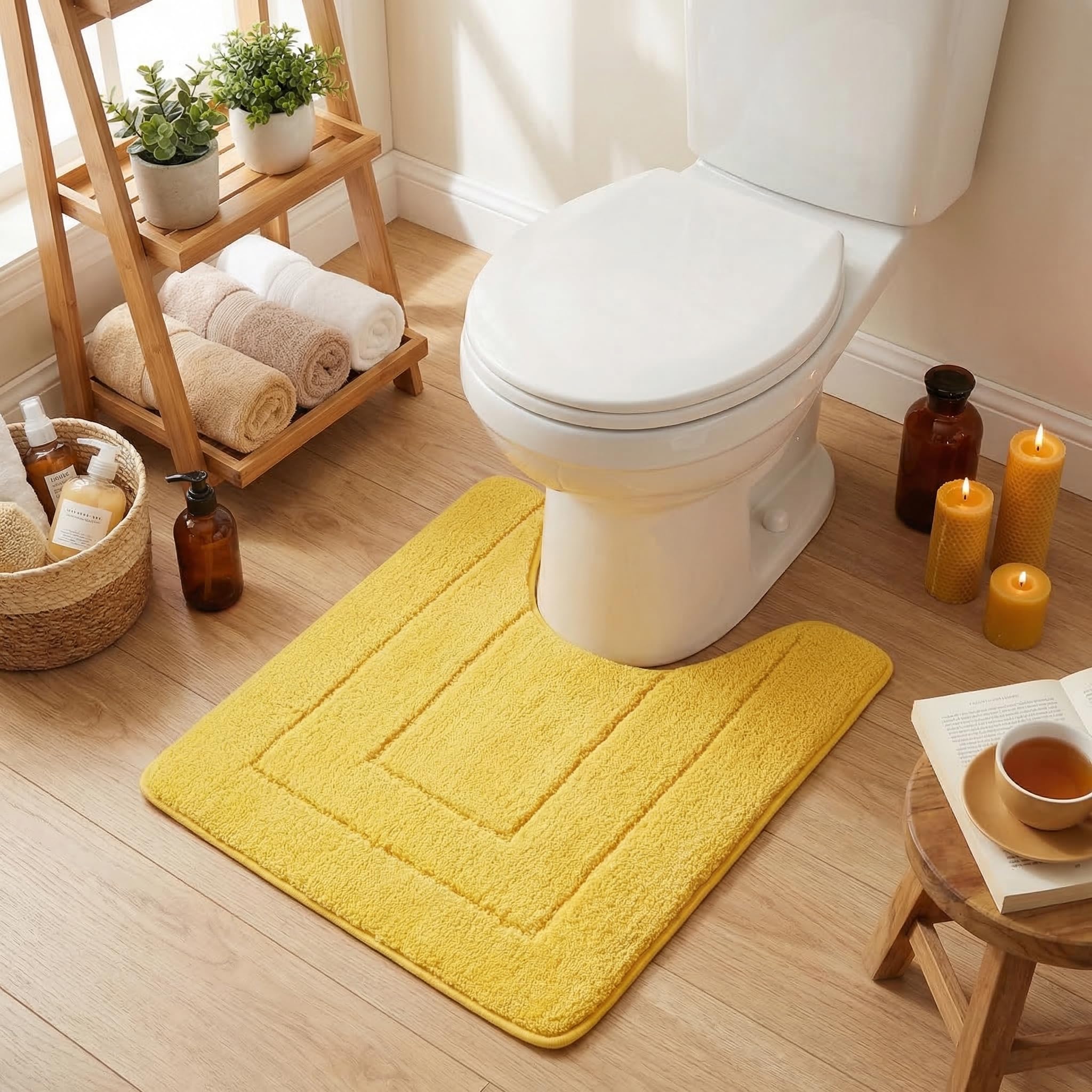 GRANNY SAYS Gray Bathroom Rugs, Bath Mats for Bathroom Non-Slip, Super Soft and Water Absorbent, Microfiber Bath Rugs, Machine Wash Dry, Bath Rugs for Floor, Tub and Shower, 16" x 24"