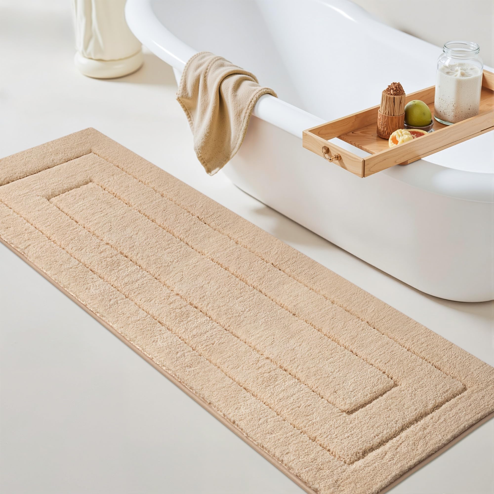 GRANNY SAYS Gray Bathroom Rugs, Bath Mats for Bathroom Non-Slip, Super Soft and Water Absorbent, Microfiber Bath Rugs, Machine Wash Dry, Bath Rugs for Floor, Tub and Shower, 16" x 24"