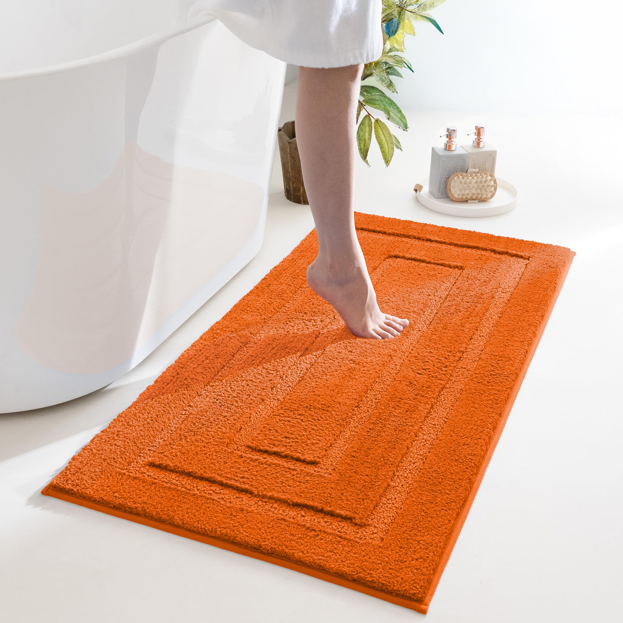 GRANNY SAYS Gray Bathroom Rugs, Bath Mats for Bathroom Non-Slip, Super Soft and Water Absorbent, Microfiber Bath Rugs, Machine Wash Dry, Bath Rugs for Floor, Tub and Shower, 16" x 24"