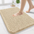 Arotive Bathroom Rugs 30x20, Extra Soft Absorbent Shaggy Chenille Bath Rugs, Machine Washable Rubber Backing Non-Slip Bath Mats for Bathroom Floor Tub and Shower, Home Decor Accessories, Grey