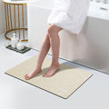 Bathroom Runner Mat Rugs Long Diatomite Stone Bath Mat Large Super Absorbent Diatomaceous Earth Bath Mat Non Slip Rubber Backed Fast Dry Shower Mat Thin Bathroom Rugs Floor Mat,15.7"x47.2",Grey