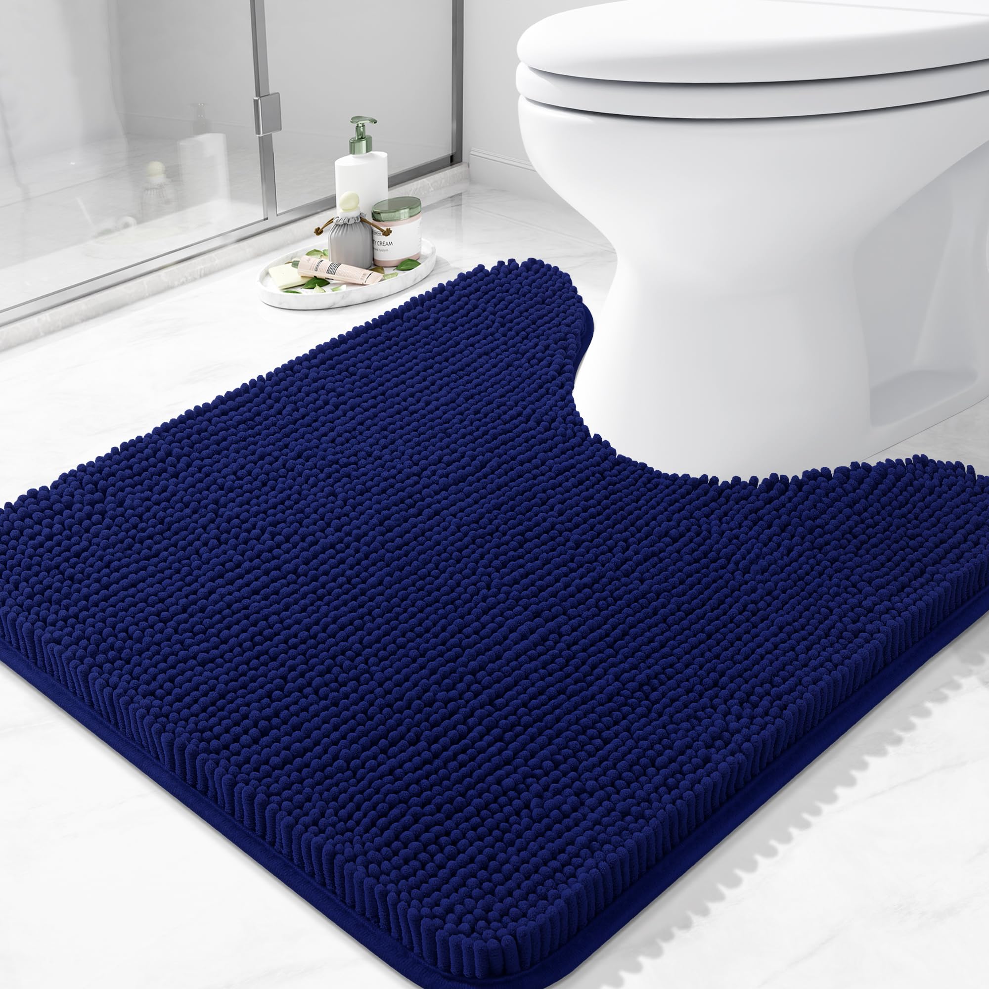 Arotive Bathroom Rugs 30x20, Extra Soft Absorbent Shaggy Chenille Bath Rugs, Machine Washable Rubber Backing Non-Slip Bath Mats for Bathroom Floor Tub and Shower, Home Decor Accessories, Grey