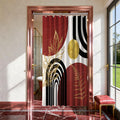 Mid Century Modern Black and Brown Shower Curtain Boho Beige and Dark Tan Gold Shower Curtains for Mens Bathroom Decor Sets, Waterproof Cloth Fabric with Hooks, 70x72in